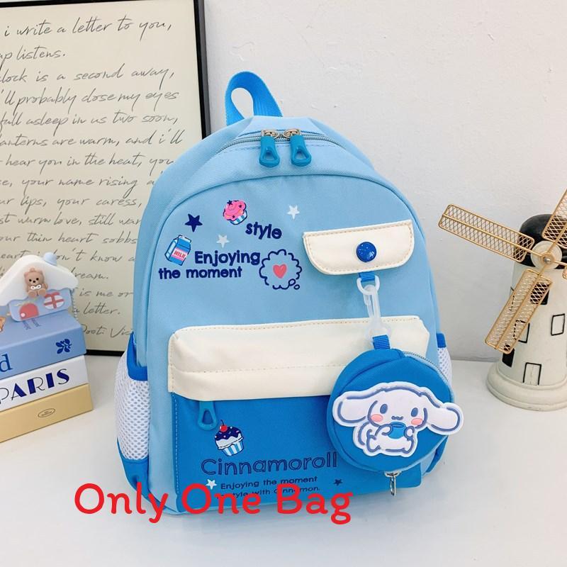 Cinnamon Letters Print Childrens School Bag With Cartoon Anime Prints For Daily Use