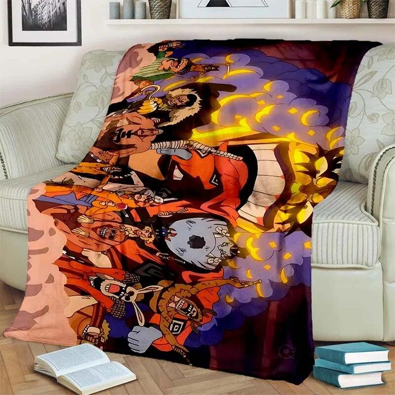 Japanese Anime One P-Piece Lightweight Flannel Blanket,Multi-purpose Holiday Gift Blanket Warm And Soft Blankets All Seasons