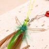 Simulation Mantis Bee Feather Replacement Accessories Funny Cat Stick Rod Teaser Pet Toy Plastic Wood