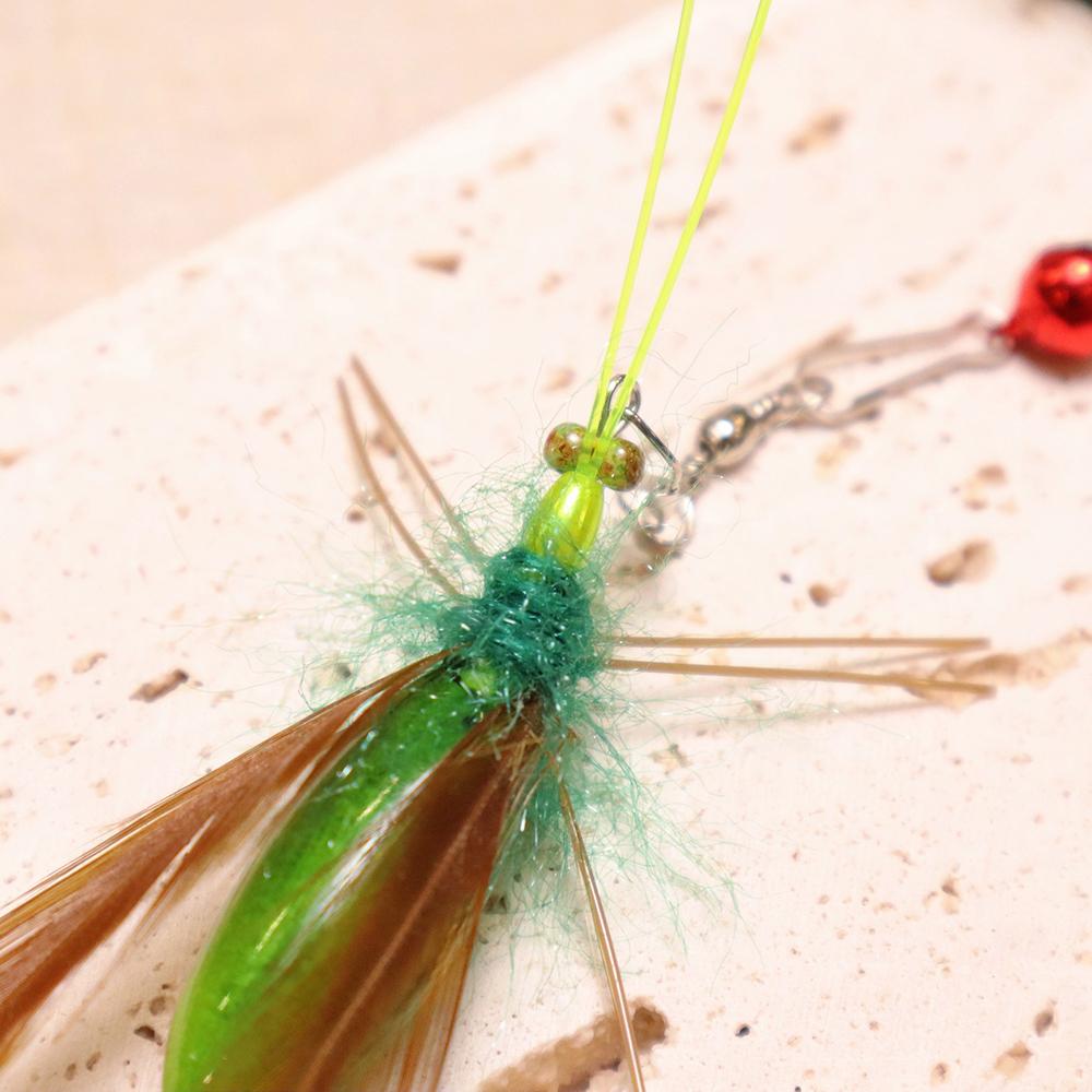 Simulation Mantis Bee Feather Replacement Accessories Funny Cat Stick Rod Teaser Pet Toy Plastic Wood