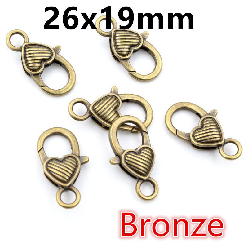 10pcs Snap Lobster Clasp Hooks Gold Silver Plated 5 Colors DIY Jewelry Making Findings for Keychain Neckalce Bracelet Supplies