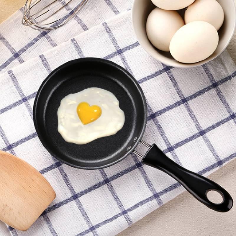 Egg Flat Bottom Nonstick Pan Fried Egg Boiled Food Camp Cooking Multicolor