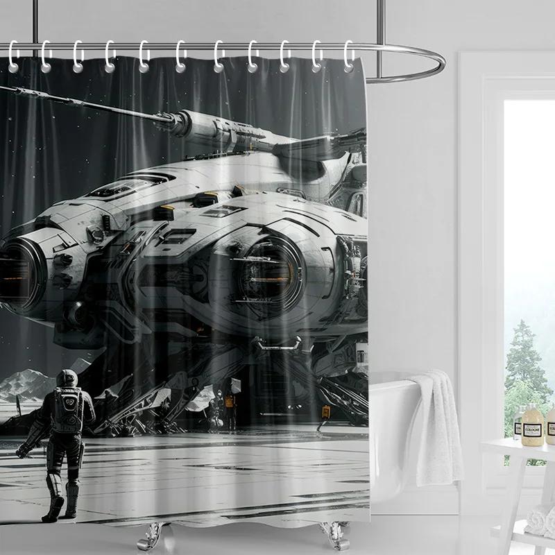 Auto Illustration Duschvorhang Wasserdicht Badezimmer Duschvorhang Moderne Einfache Badezimmerdekoration Mit Haken