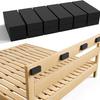 Set of 20 Black EVA Foam Pads for Wall Protection and Furniture Bumpers Two Sizes Shock Absorbing and Noise Reducing