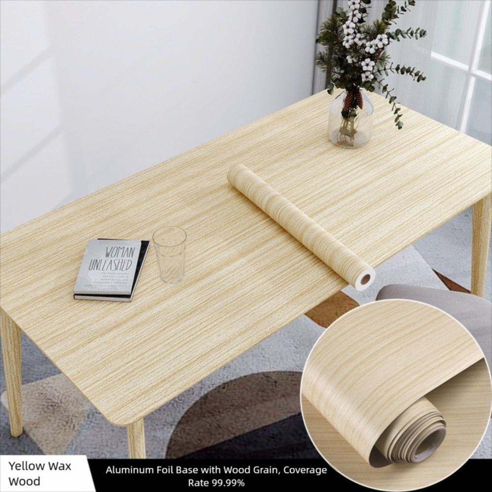

Маслостойкие настольные бумажные доски Дизайн досок Водонепроницаемые обои Новые самоклеящиеся обои 40*100CM-Yellowwax Wood