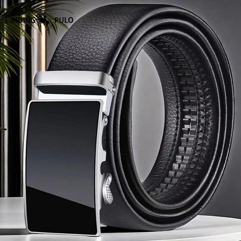 Gürtel Herren Automatikschließe Business Casual Alleskönner Jeans mit Weichem Leder Langlebiger Gürtel Dekoration für Herren