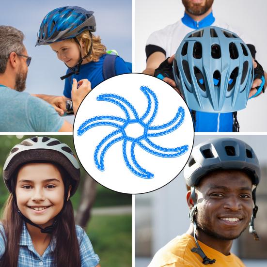 Flexible Helmet Anti-deformation Inner Silicone Pad Universal Easy to Install Reusable Breathable Ventilate Helmet Liner Pad Accessories