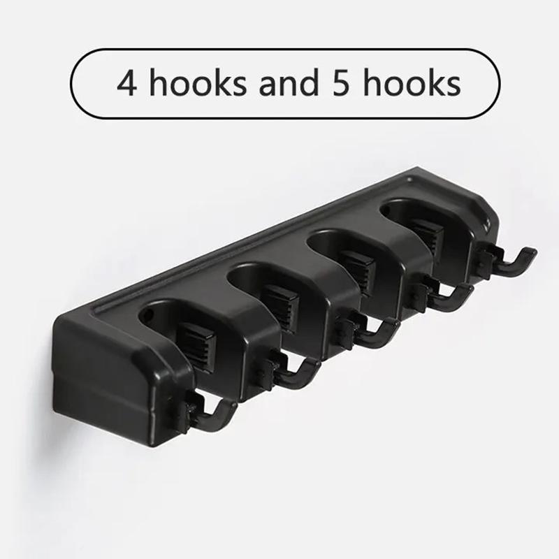 Magic Plastic Mop Holder Broom Hanger Mop Storage Rack Wall Mounted Mop Holder Multi‑Functional Kitchen Household Tools JYSNJ03