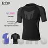Unisex Quick-Dry Sports T-Shirt - Short Sleeve Compression Crew Neck for Running and Fitness