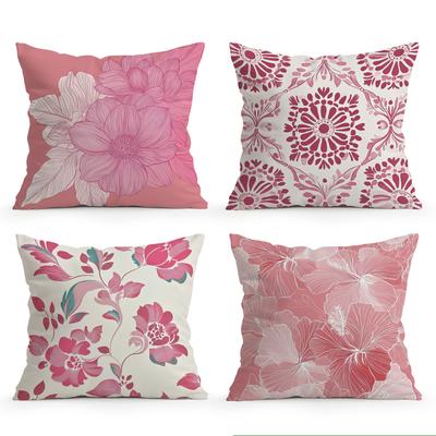 Floral Pattern Cushions Pillowcase Polyester Cushion Cover Throw Pillow Pillowcover Home Car Sofa Decor