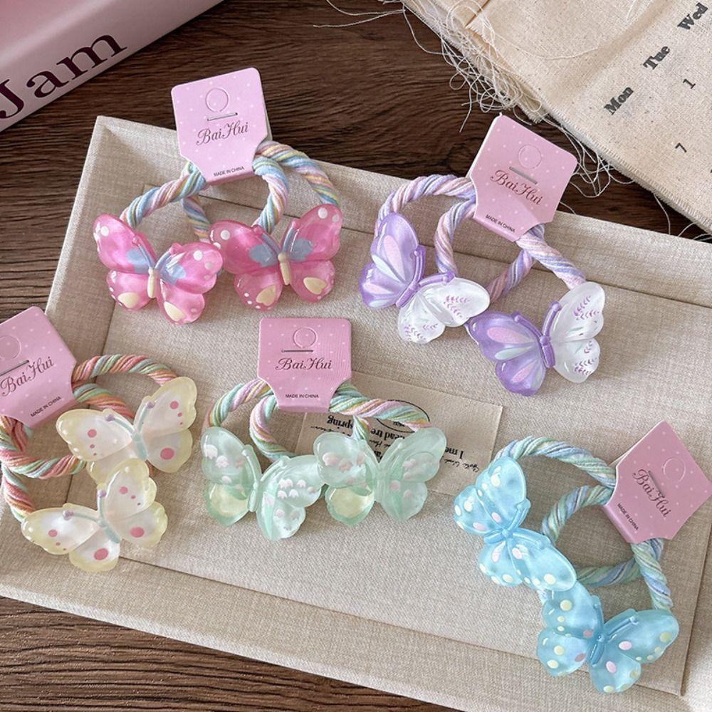 10Pcs Sweet Elastic Rubber Band Cute Bowknot Hair Ties Luxury Hair Rope  Hair Accessories