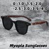 Retro Oversized Myopia Sunglasses Trendy Outdoor Anti-UV Sun Glasses Unisex High-Definition Comfortable Eyeglasses 0 To -4.0