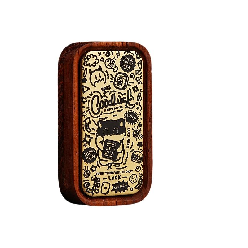 Magnetic EDC Finger Toys Mahogany Push Cards Stress-relieving Sliders Fidget Spinners DDHD Tools Gifts for Boys