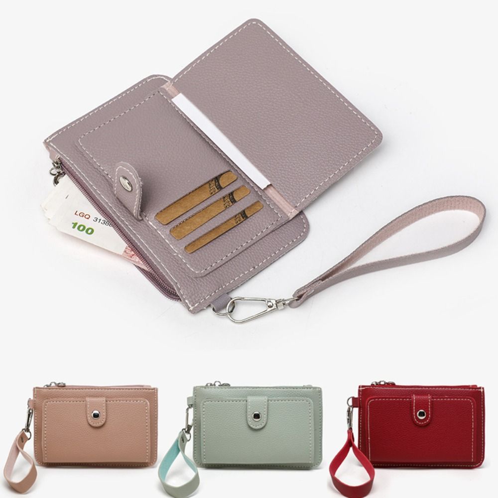 

Mini Card Bag Ultra-thin Card Holder Multifunctional Wallet Women рожевий