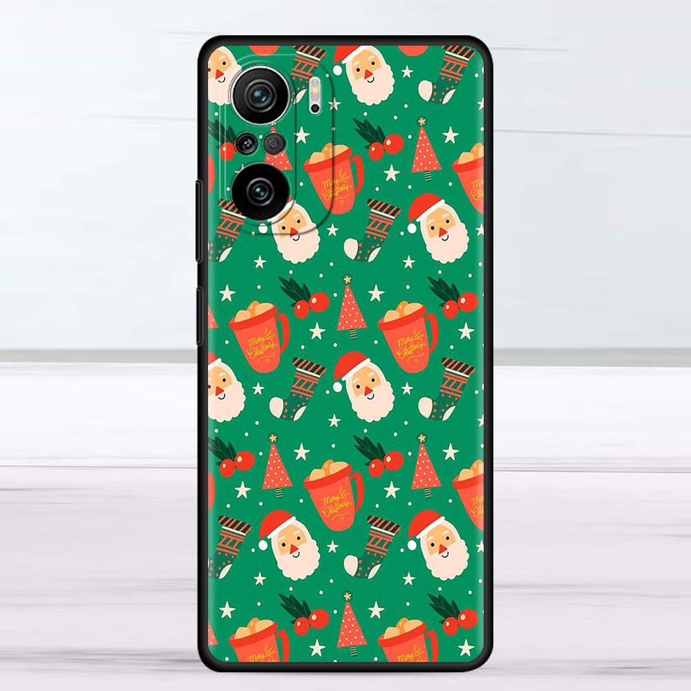 Christmas Santa Claus Case For Xiaomi Redmi Note 11 10 9 Pro K40 10S 9S 9A 9C Phone Cover 9T 8 8T 7 11T Silicone Shell