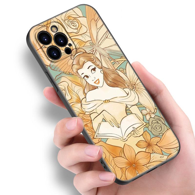 

Белоснежка принцесса Жасмин черный силиконовый чехол для телефона для Apple iPhone 12 13 Mini 11 14 15 Pro Max 7 8 Plus X XR XS SE 2020 2022 iPhone 13