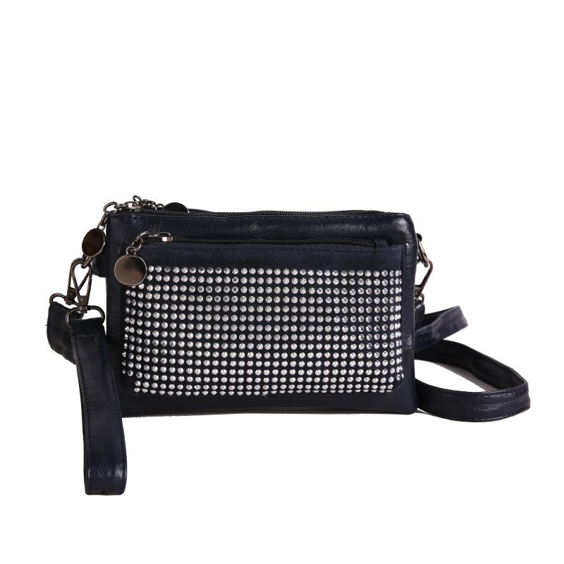 Women's Small Square Bag With Diamonds Shoulder Crossbody Bag