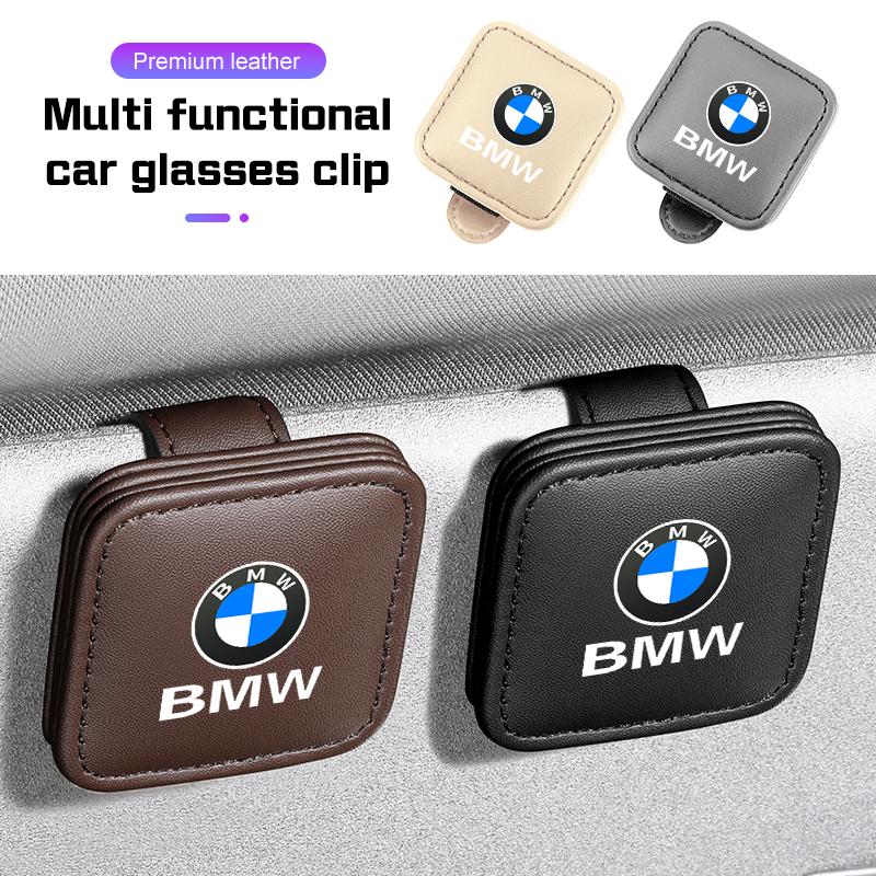 BBLB5 Leather Car Glasses Clip for BMW E70 E90 G30 G20 G60 G70 X1 X2 X3 X4 X5 X6 X7 iX1 I5 I7 I8 Auto Visor Sunglasses Holder Storage