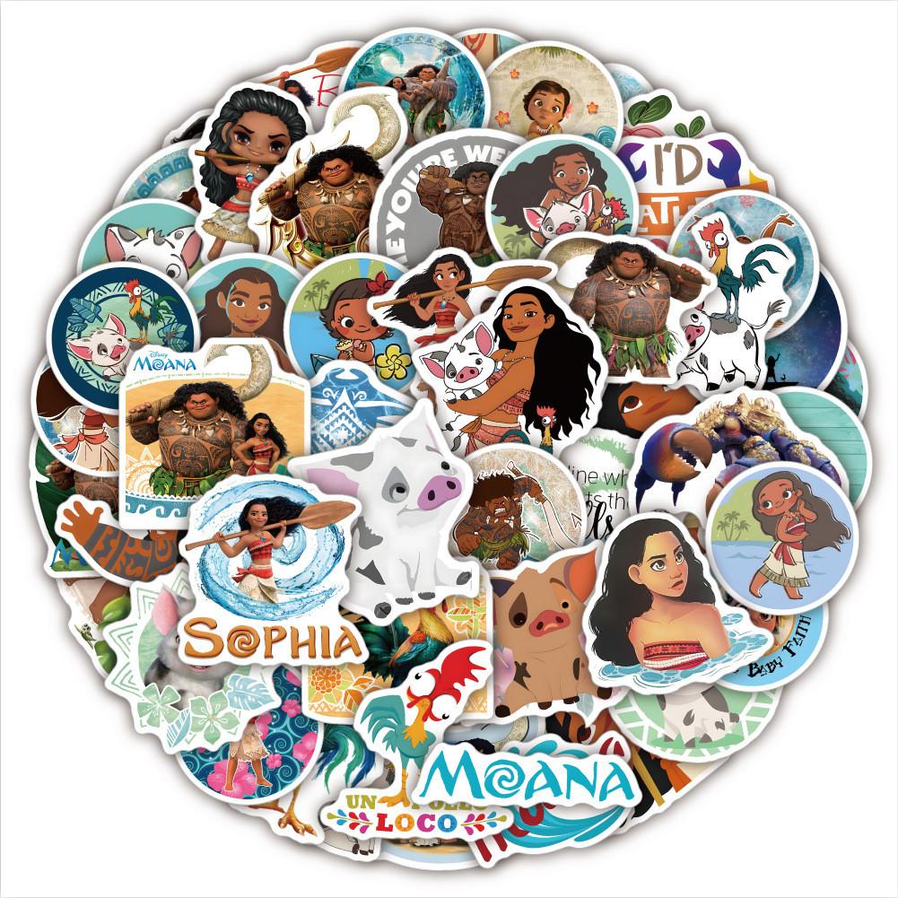 Moana 50pcs Cartoon Paster Decorative Water Bottle Waterproof Sticker Gifts