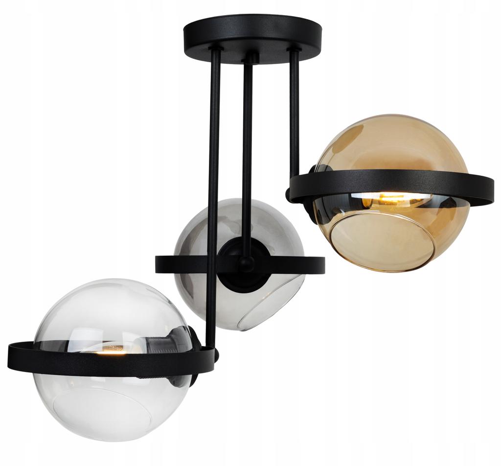 MODERN GLASS RING HANGING LAMP MIX