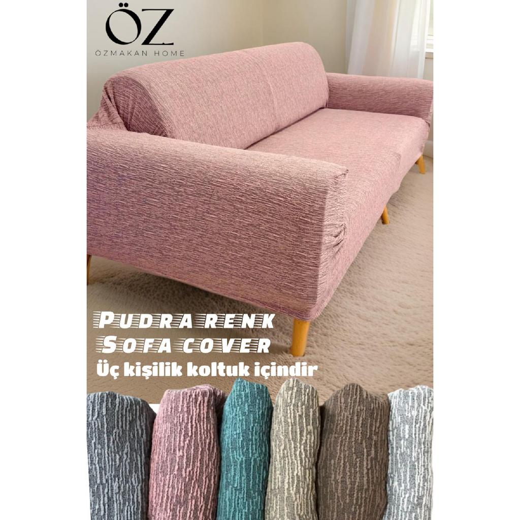 Jacquard 3-seater Sofa Cover, Sofa Bed Sofa Cover 1 Piece Stone Gray