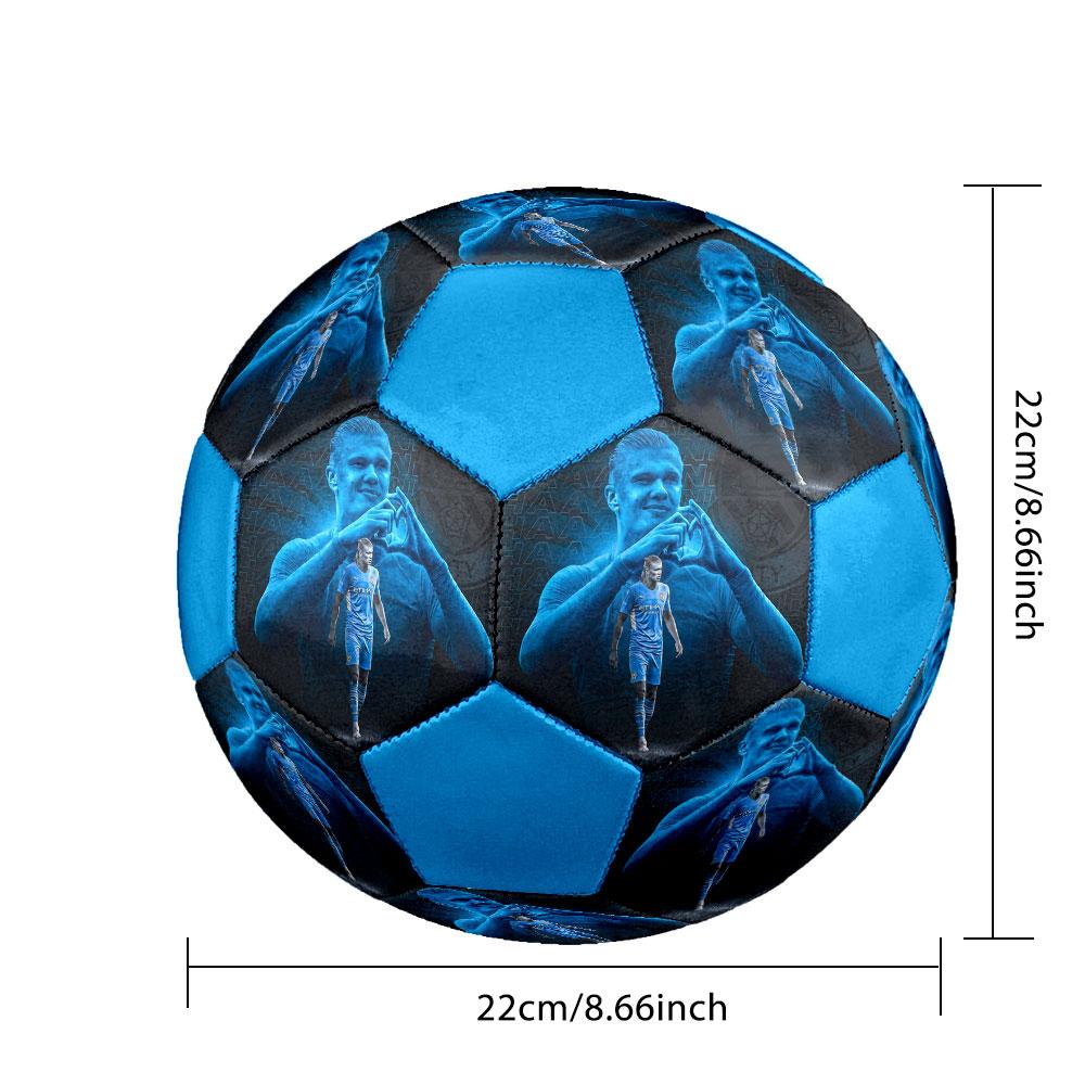 1PC Haaland Game Changer taglia 5 pallone da calcio Pallone da calcio indoor Praha Colorato Per tutte le età Cucito a macchina PVC Pronto per la competizione Resistente Alto rimbalzo