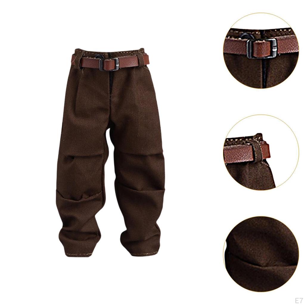 1/12 Doll Pants and Belt Action Figures Clothes Dress Up for 6 Inch Male