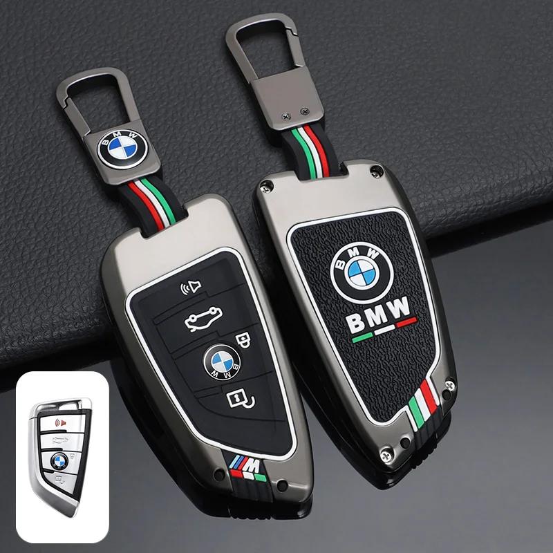 Hot 2025 Zinc Alloy Silica Gel Car Key Case Full Cover for BMW X1 X3 X4 X5 F15 X6 F16 G30 7 Series G11 F48 F39 520 525 f30 118i