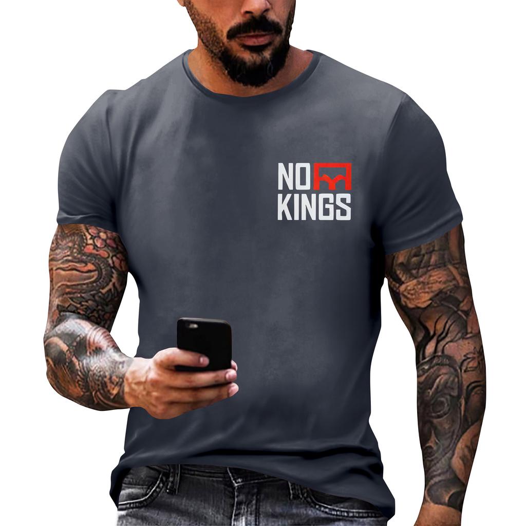 Men's  Neck Short-Sleeve T-Shirt With American Political Print