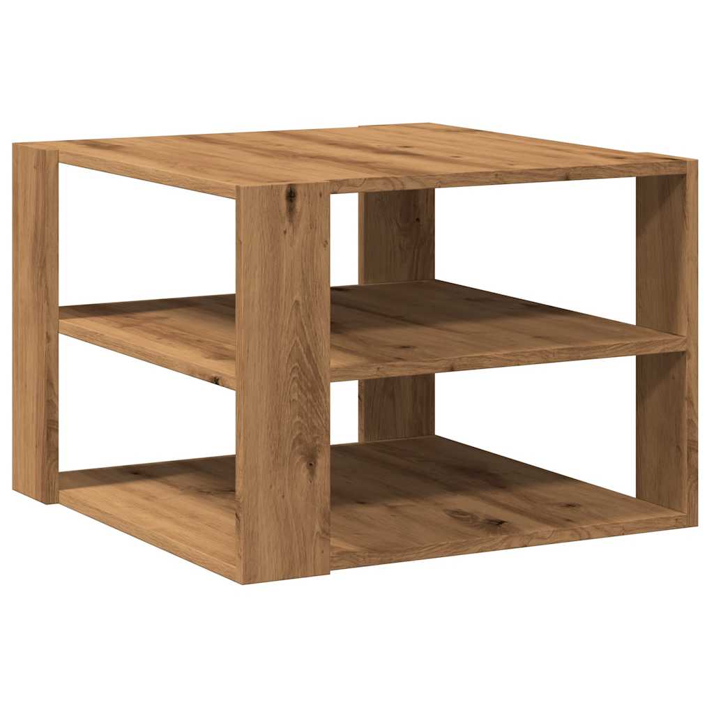  Coffee Table, Artisan Oak 58x58x40 Cm, Wood-based Material