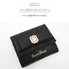 Reborn Company, Inc. Women's Tri-fold Wallet, Compact Mini Wallet with Ribbon and Box Coin (Black)