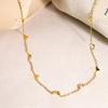 Elegant Titanium Steel Four-Leaf Clover Clavicle Necklace: Versatile, Skin-Tone Enhancing, Minimalist Jewelry for Women.