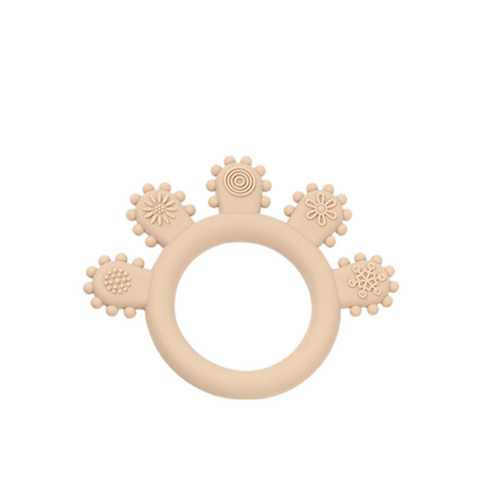 Food Grade Silicone Baby Teething Toys BPA Free Infant Chew Toys Silicone Teething Ring  Newborn
