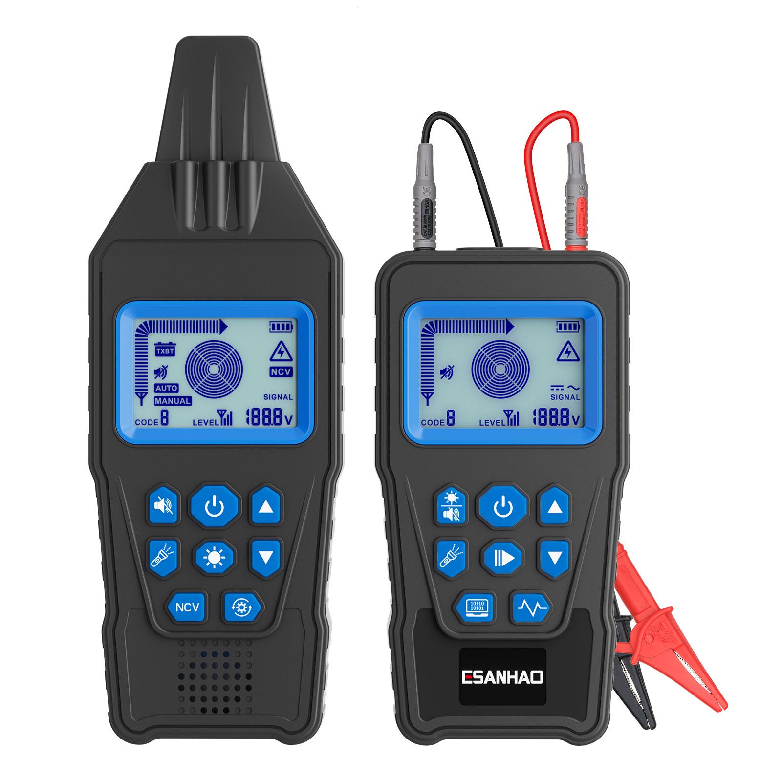 

MAOTEWANG Underground Cable Tester Anti Interference Cable Tracker High&Low Voltage Cable Locator Underground Pipe Detector U630TX640RX-black