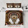3pcs Brown Wolf Bedding Sets Comforter Not Included 3D Printed Dream Catcher Gifts For Teen Boys Bedroom Soft Duvet Cover