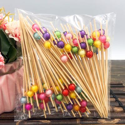 100 stuks wegwerp bamboe prikkers voor buffetten, cupcakes, hartjes, bloemen, fruit, feestjes, desserts, salades, cocktailspiesjes en bruiloftsdecoratie