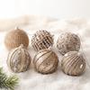 6/8PCS with Sequins Sparkling Golden Christmas Balls Foam Foam Xmas Spheres Pendant  Photo Prop