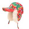 Big flower cap men's and women's winter thickened plush baseball cap outdoor cycling ear protector flying hat
