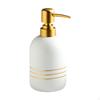 Soap Dispenser with Liquid Pump Elegant Refillable for Hotel Countertop White