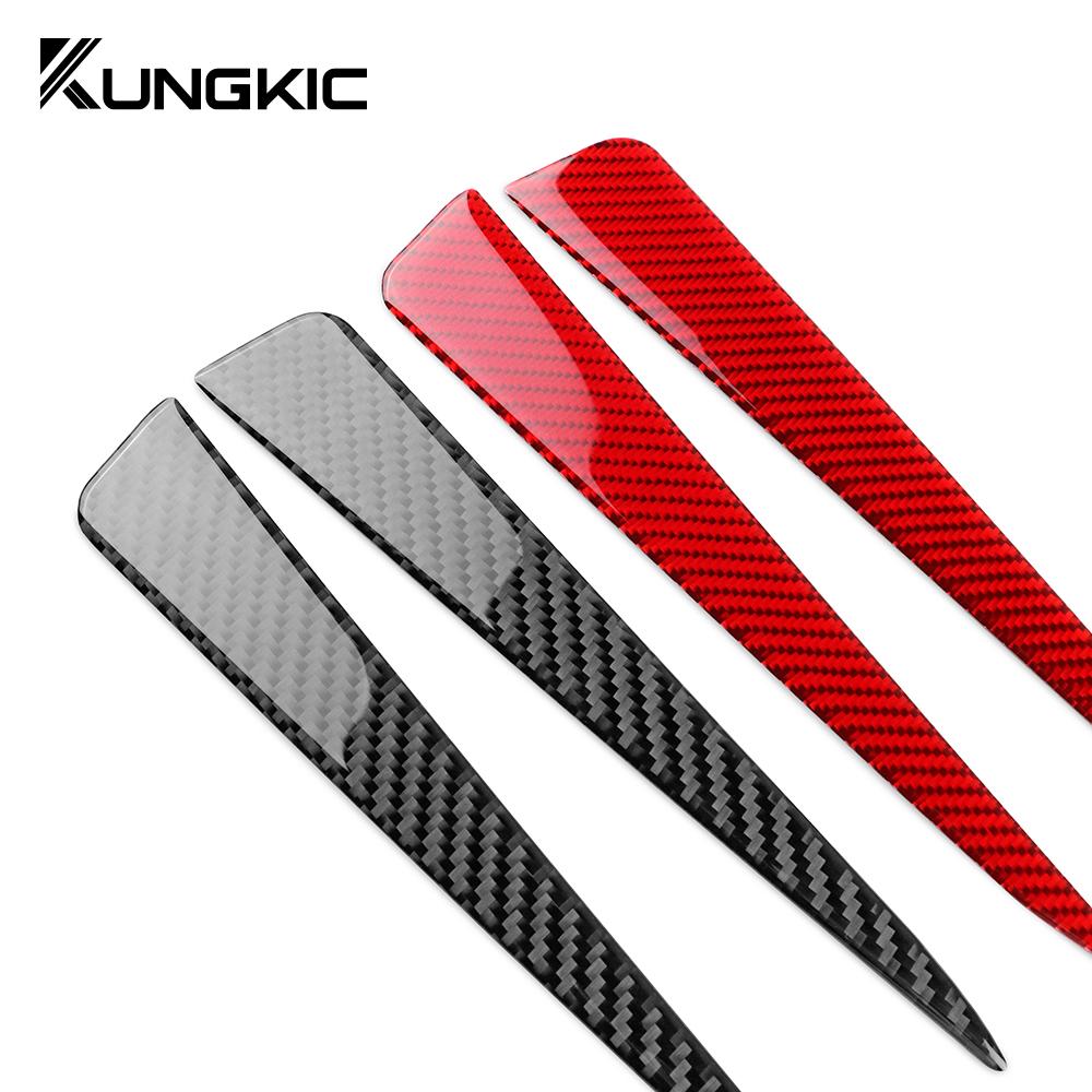 Real Soft Carbon Fiber Sticker For Renault Clio 3 2006 2007 2008 2009 2010 2011 2012 Car 4-Door Window Panel Sticker Accessories