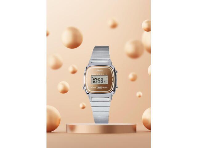 Casio Classic Standard LA670WES-4AJF Digital Watch Vapor Dial Silver 24.6mm NEW