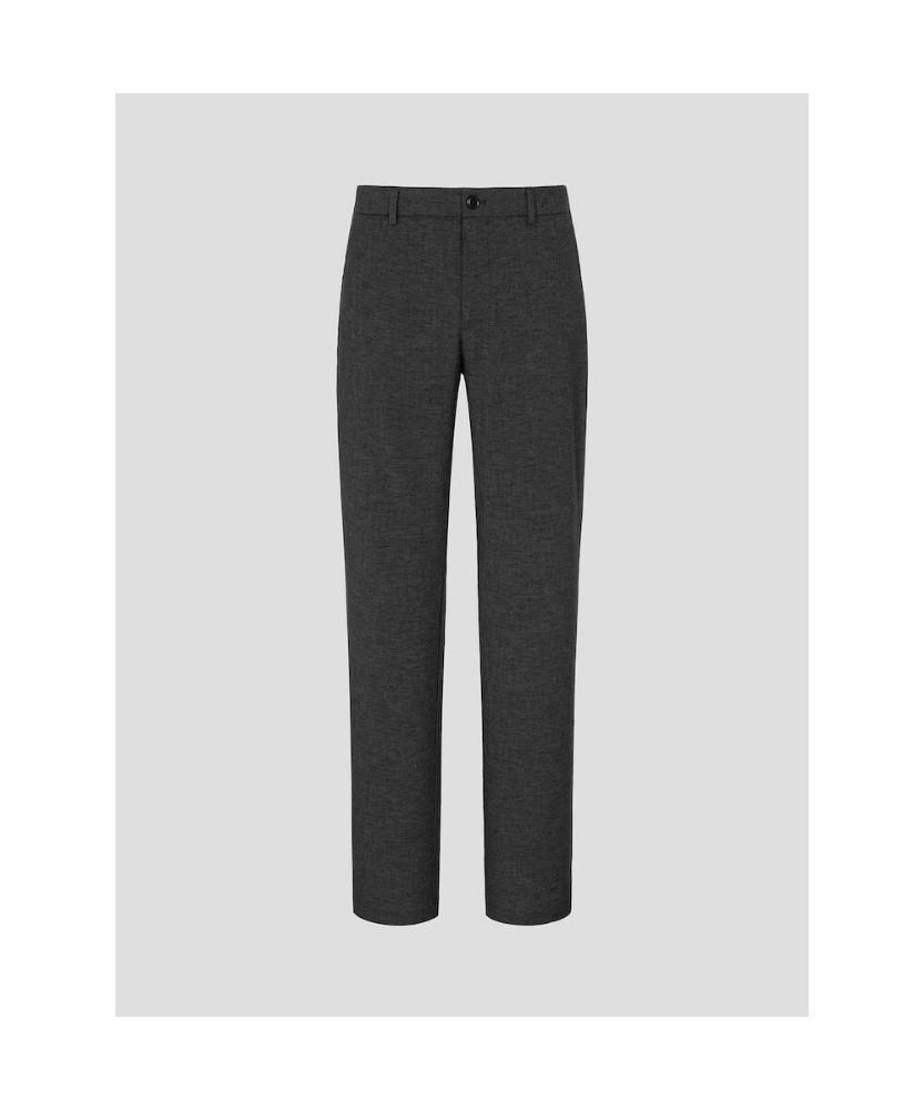 Binpolmen Seersucker Pattern Set-Up Standard Fit Pants Ash