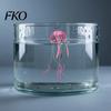 Ungiftiges Aquarium-Dekorationsobjekt, künstliche Qualle, weiches Silikon, fluoreszierend, realistisch, schwimmende Qualle für Meerwasseraquarien, sicheres Fischbecken