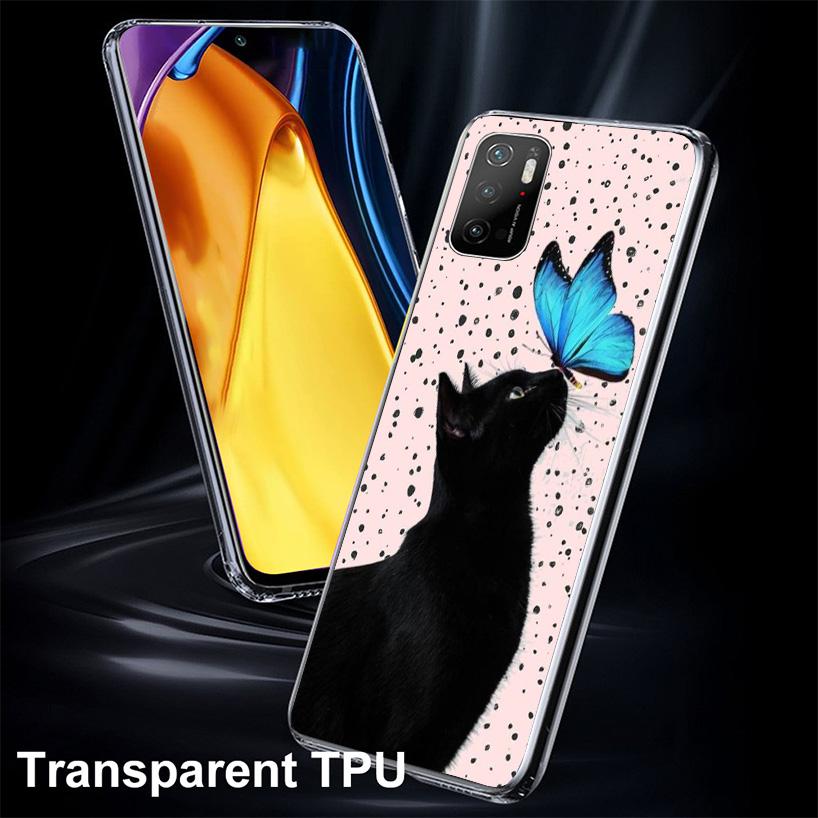 Black Cat Cartoon Cute Phnoe Case for Xiaomi Poco X5 X6 X7 Pro X4 Gt F7 Ultra M8 M7 Redmi 15C 15 13C 13 12C 12 Unique Cover Coqu