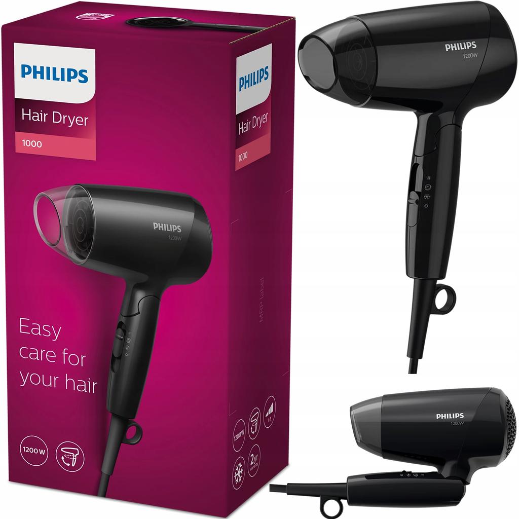 Philips Bhc010/10 Hair Dryer 1200W Foldable Tourist Black