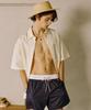 PADO SEOUL Oversized Short Sleeve Shirt Ivory