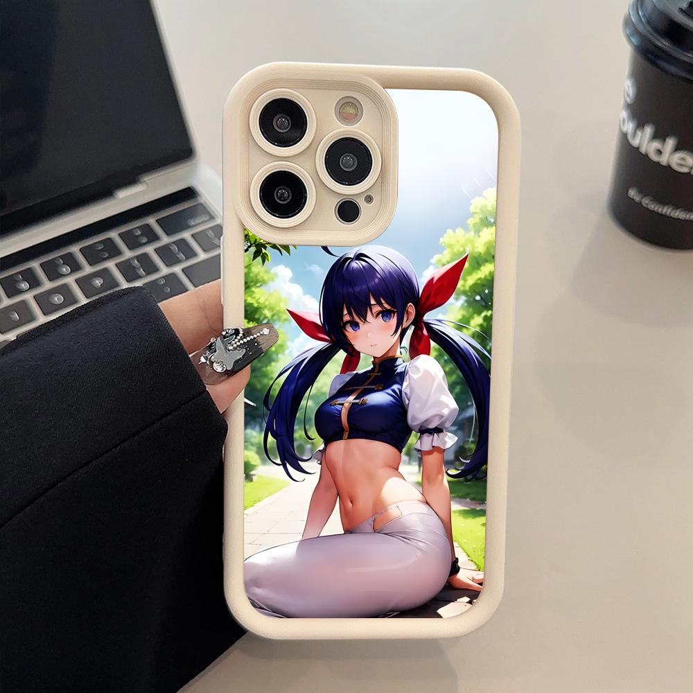Fatal Fury Hotaru Futaba Phone Case for iPhone 17 16 15 14 13 12 11 Air Pro Max Plus Thicken TPU Colorful Cover Cover Luxury