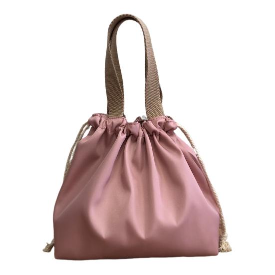 Portable Drawstring Lunch Bag with Handle Large Capacity Multipurpose Waterproof Bento Box Carrier Storage Bag