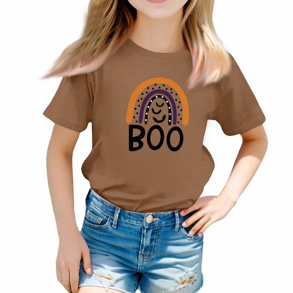 Toddler Girl Boy T-Shirts Halloween Day Kids Top Boys And Girls Printed Short Sleeved T-shirt