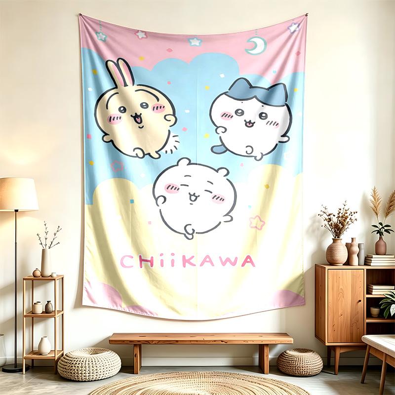 Chiikawa (28) Wandteppich Geeignet Für Die Dekoration Von Häusern Wohnheimen Und Schlafzimmern Weich Anzufassen Und Ein Perfektes Geschenk Für Freunde Und Familie